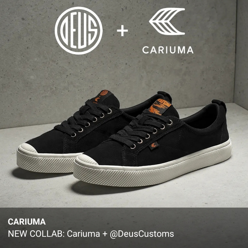 NEW OCA Cariuma + Deus Ex Machina Skate Motorcycle Unisex Black SUEDE Sneakers 9